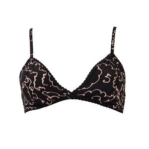 Chanel 1993 Black Camellia Bra